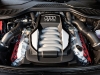 The clean design of the A8’s V-8 engine may look reserved, but its 372-horsepower will take you from 0 – 100 kilometres per hour in under six seconds.