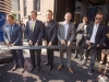 Bisha Hotel Toronto ribbon-cutting ceremony. From left to right: Brian Brown (VP, Lifetime Developments); Mayor John Tory; Charles Khabouth (CEO, INK Entertainment); Jonathan Tisch (chairman and CEO, Loews Hotels); Michael Pearl (VP, Lifetime Developments)