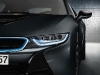 LED headlights give the i8 a striking glare.