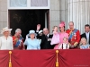 Queen Elizabeth Prince Philip & Royal Family. Prince George William, Kate, Charles -Balcony Buckingham Palace