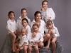 Tessier pictured with her eight children— (in order of birth) Sienna-Rose, Lou-Victoria, Ambre-Camelia, Diane-Opale, Kiara- May, Jade-Hermine, Oscar-Louis and Charly-Victor. Tessier recently welcomed her ninth child Ornella-Joyce into the world on July 9th, 2021 | Photo Courtesy Of Preciously Paris