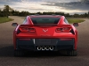 The 2014 Chevrolet Corvette Stingray’s body has received a hard, sharp makeover. The circular tail lights, staples of past Corvettes, are replaced with Camaro-esque squares, while the four adjacent exhaust tips are gathered more tightly together