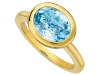 eternal blue topaz oval stacking ring
