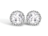 grace white topaz and diamond stud earrings