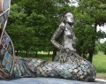 Albany’s mermaid sculpture Coralee is made of reclaimed materials and found objects | Photo By Freddy Griffiths, Courtesy Of Chatsworth House Trust