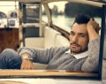Gandy’s first time doing a photoshoot on a boat on the Thames River | Photo By Charlie Gray