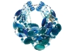 The blue agate and bead necklace from Apfel’s Yoox.com line sparkles like the crystal clear Caribbean waters. Photo By Vanessa Lenz Photography