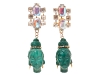 Also from her Yoox.com line, these pink rhinestone and Buddha pendant earrings are ideal for those longing to make a statement. Photo By Vanessa Lenz Photography