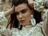 Look 5: Elegance redefined by furls of pearls and dramatic silver statement earrings / Dress: Vitor Zerbinato, Earrings: Natia Khutsishvili via tata-la.com | Photography by Thomas Louvagny