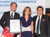Sam Mizrahi, president & founder, Mizrahi Developments receives the Par Excellence Business Award from Madame Kareen Rispal, Ambassador of France to Canada, and Sanjay Tugnait, chief market maker IBM GBS & president FCCCO
