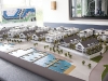 a scale model of the townhomes and condos of the marina village at friday harbour
