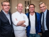 2. Bob Dorrance, Grand Cru host; chef Giannicola Colucci, Four Seasons Hotel, Toronto; Michael Cooper, Grand Cru host; Dr. Jonathan Irish, UHN | Photos by George Pimentel Photography