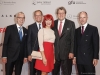 Hans-Joachim Kamp (chairman of the supervisory board of gfu Consumer & Home Electronics GmbH), Michael Müller (Berlin governing mayor), Miss IFA, Reinhard Zinkann (Miele) and Christian Goeke (CEO, Messe Berlin GmbH)