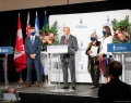 James Temerty, along with family members (L to R) Mike Lord, Louise Temerty and Leah Temerty-Lord, announce the Temerty Foundation’s $250 million gift to the University of Toronto’s Faculty of Medicine in 2020, the largest single one-time philanthropic donation in Canadian history | Photo Courtesy Of Ames Louise Temerty