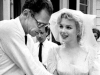 Marilyn Monroe and Arthur Miller at their wedding from the May 1961 issue of TV-Radio Mirror | Photo by Macfadden Publications