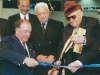david w_ teddy kollek and ariel sharon at the opening of canion yerushalayim in 1993