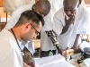 congolese msf staff and dr raghu venugopal check on patients in the democratic republic of congo