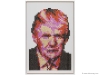 Paul Raff, Knob Portrait: President Trump, 2020. Doorknobs mounted on wood. 36 x 54 inches (91.44 x 137.16 cm) Framed 38 x 56 inches (96.52 x 142.24 cm)