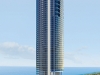 An exterior view of the upcoming Porsche Design Tower in Sunny Isles Beach, Florida