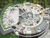 A top view of the Porsche Design Tower luxury-infused fifth-floor Amenity Deck