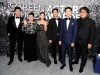 Kang-ho Song, Hye-jin Jang, Ji-so Jung, Sun-kyun Lee, Woo-sik Choi, and Bong Joon Ho attend the 26th Annual Screen Actors Guild Awards at The Shrine Auditorium | Photo by Kevin Mazur