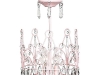 Millionairess or not, this charming crown chandelier with pink finish and drop crystal accents will surely make any girl feel like a princess.