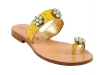 Daisy Yellow Ostrich Sandal by Phyllis Morgan