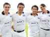 Fernando Massalin Jr., Eduardo L. Bérèterbide, Alfredo Boden and Rebecca Castaneda team up for an intense polo match.