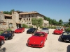 A top view of Ferrari 599 GTB Fioranos, 612 Scagliettis and F430 Spider coupes.