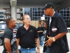 A fervent supporter of the SickKids Foundation, Jim Williams looks up to fellow advocates Jerome (JYD) Williams (former NBA player), right, and actor Alfonso Ribeiro, left, at the Rally for Kids with Cancer Scavenger Cup in 2008.