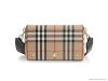 HACKBERRY VINTAGE CHECK CROSS-BODY BAG: Made in Italy, this Burberry crossbody bag has the signature check for which Burberry is known. Made with canvas and calf leather trim, it has a detachable, adjustable shoulder strap.