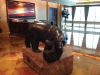 “Polar Bear and Cub” by Winnipeg sculptor Leo Mol sits on a granite block in the centre of Portland Holdings Inc.’s lobby.