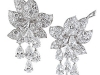 Diamond earrings from coveted Christie\'s auction house complement any one of Riva\'s classic bridal gowns.