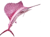 Give your home that extra splash with this delicate coral pink Swarovski crystal sailfish.