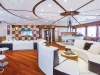 The lounge on the Legend, like most areas of the ship, is very spacious, as designed by Diana Yacht Design | Photo By Quin Bisset
