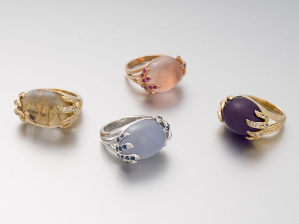 Cocktail rings by Mara Hotung