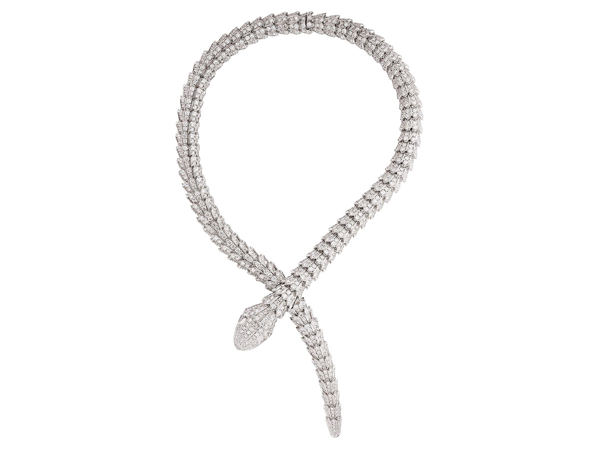 BULGARI SERPENTI DIAMOND SNAKE NECKLACE